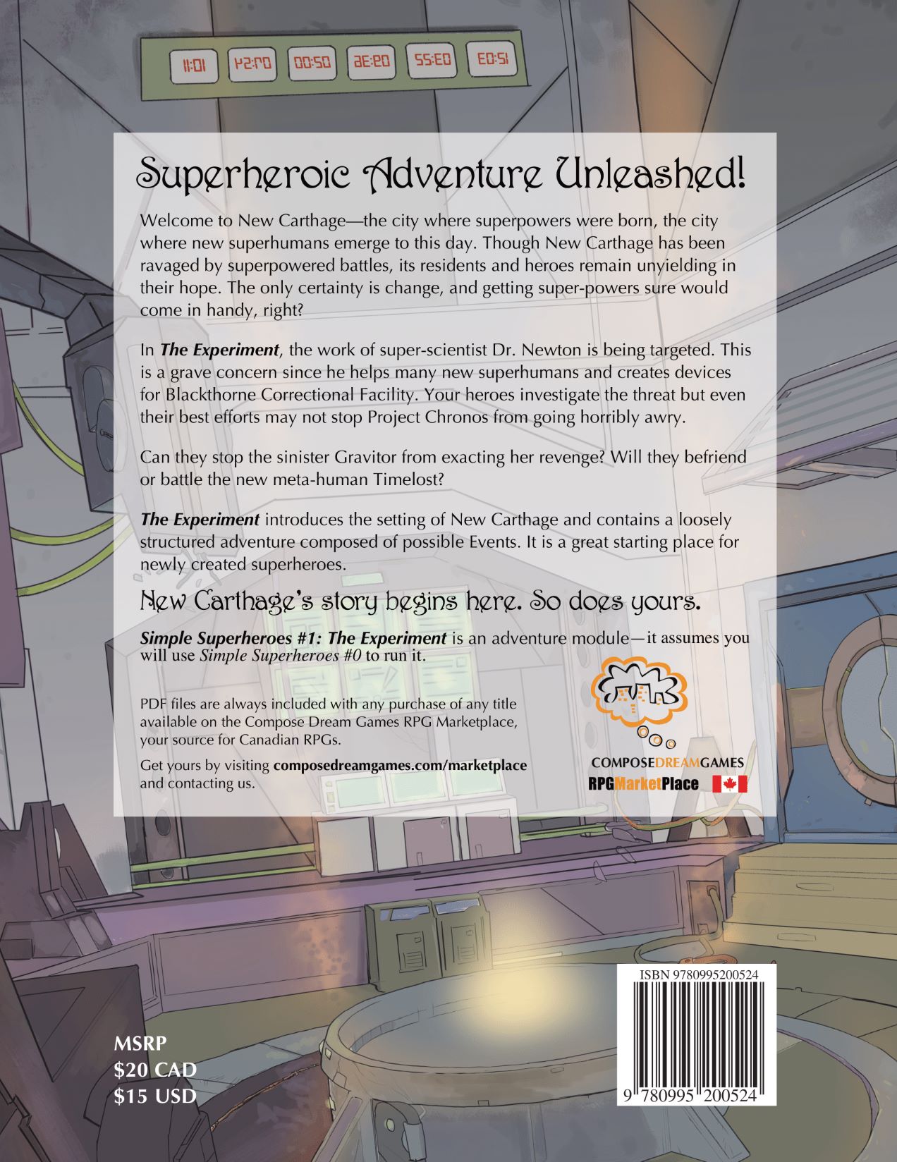 Simple Superheroes #1: Backcover